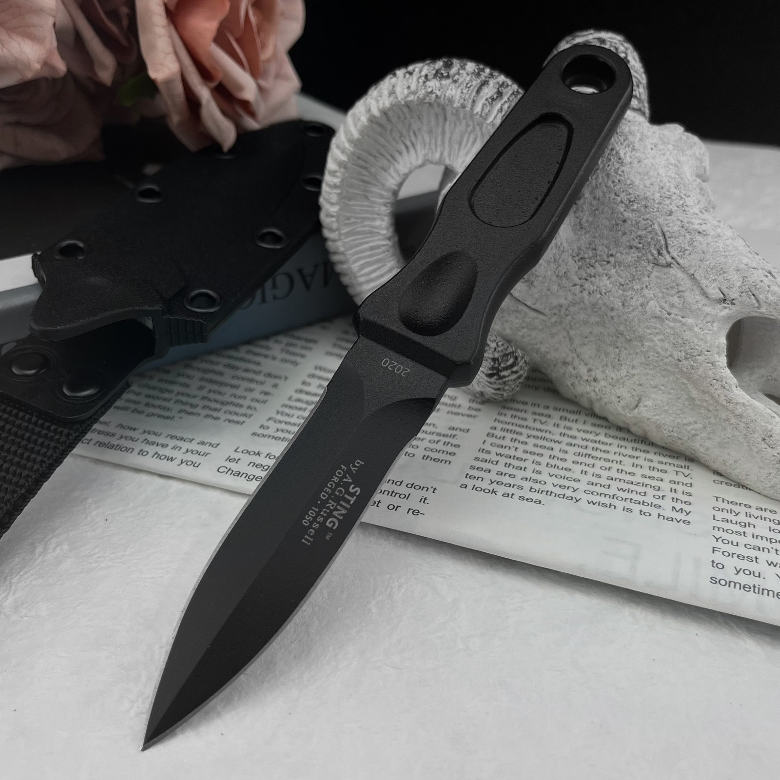Edc Carry Fixed Blade Knife - Pisau Lipat Multifungsi Baja 8Cr13MoV untuk