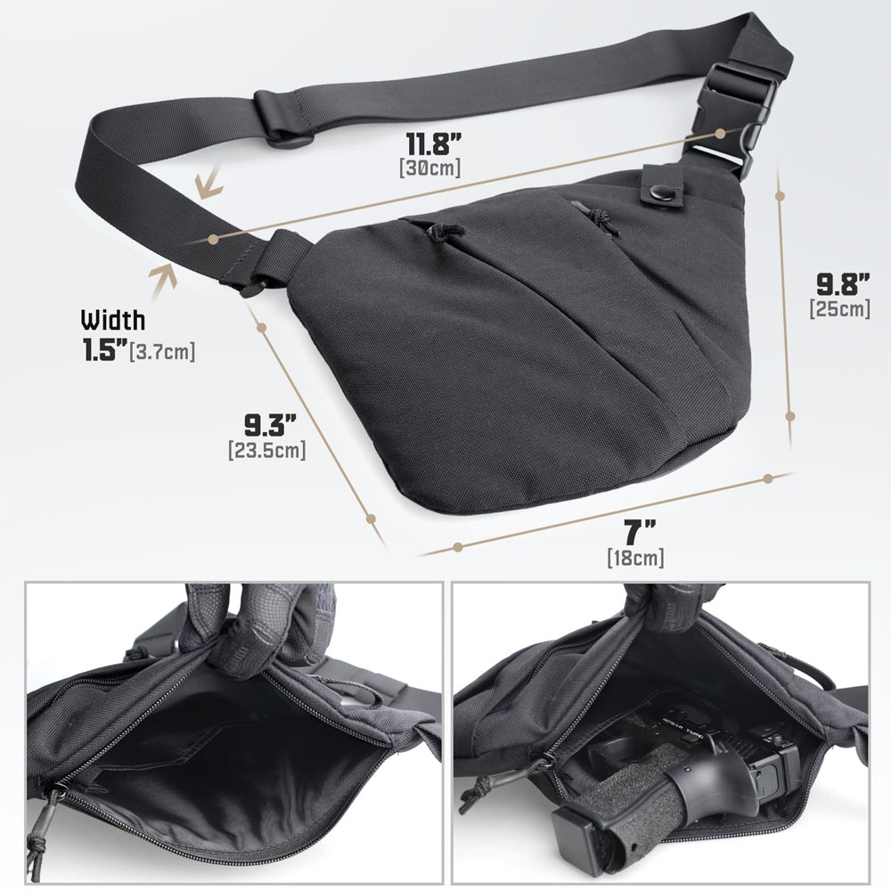 Tas gendong Pistol tersembunyi - Edc Carry Gun ulasan dan harga