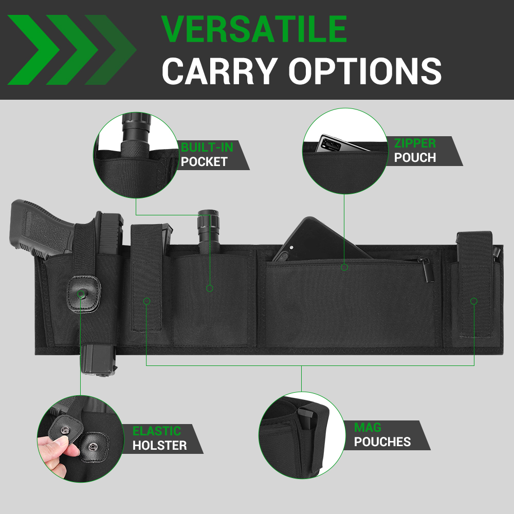 Sarung Pistol Belly Band, Saru - Edc Carry Gun ulasan dan harga